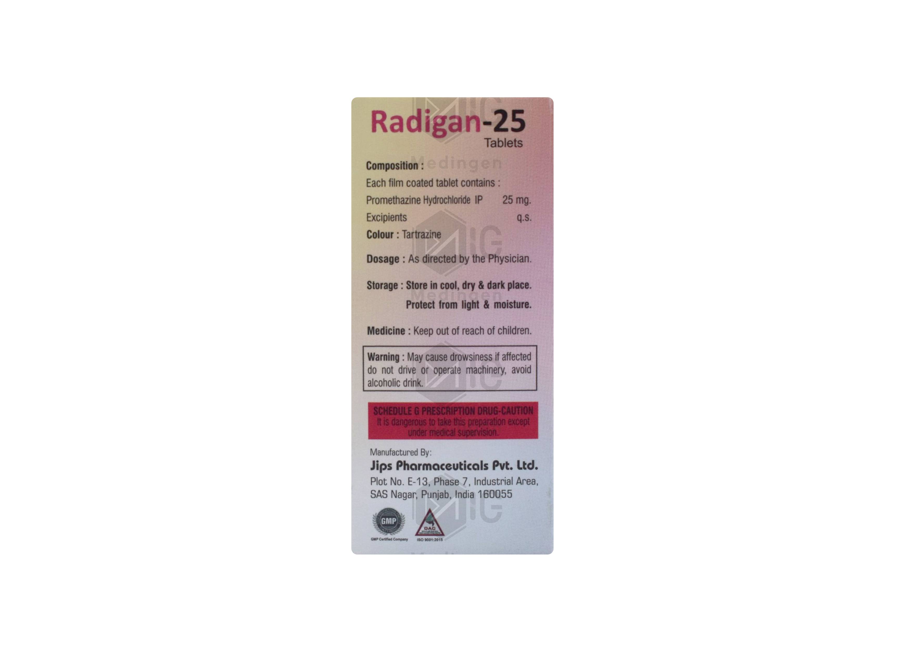 RADIGAN 25MG